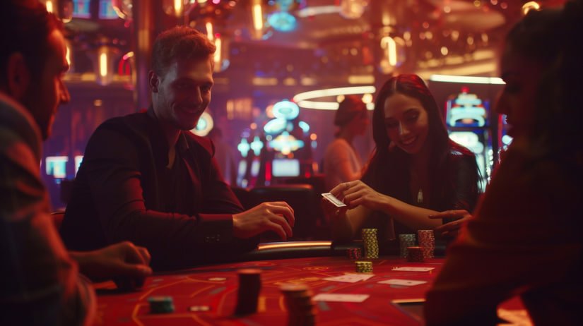 BandarQ game table displayed on a mobile phone screen showing card hands and betting options